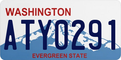 WA license plate ATY0291