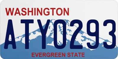 WA license plate ATY0293