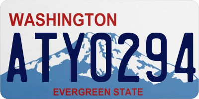 WA license plate ATY0294