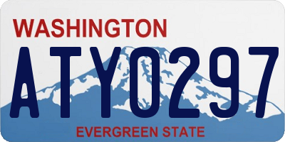 WA license plate ATY0297