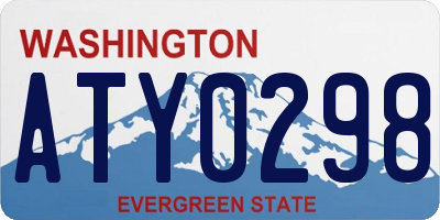 WA license plate ATY0298