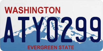 WA license plate ATY0299