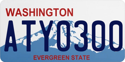 WA license plate ATY0300