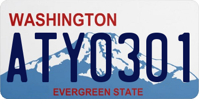 WA license plate ATY0301