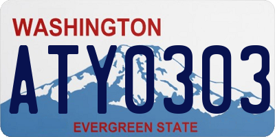 WA license plate ATY0303