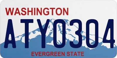 WA license plate ATY0304