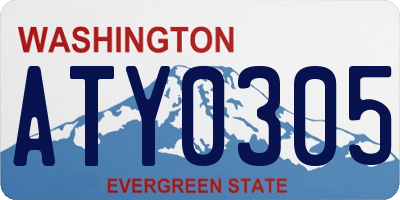 WA license plate ATY0305