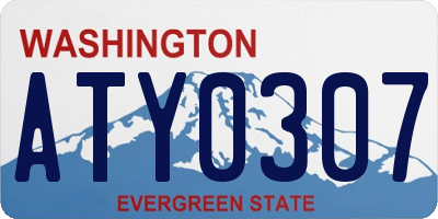 WA license plate ATY0307