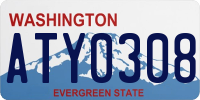 WA license plate ATY0308
