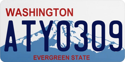 WA license plate ATY0309