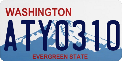 WA license plate ATY0310