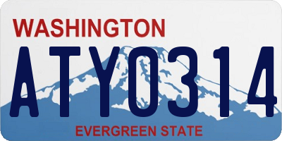 WA license plate ATY0314