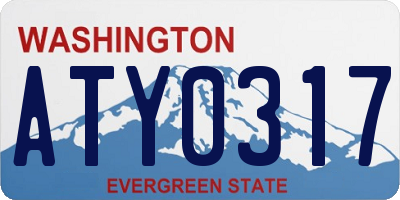 WA license plate ATY0317