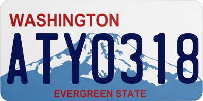 WA license plate ATY0318