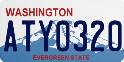 WA license plate ATY0320
