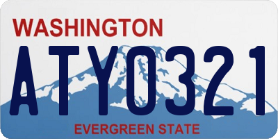 WA license plate ATY0321