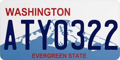WA license plate ATY0322