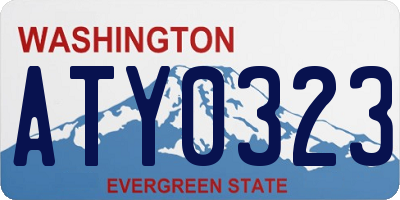 WA license plate ATY0323