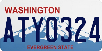 WA license plate ATY0324