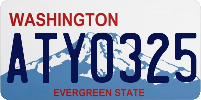 WA license plate ATY0325