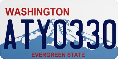 WA license plate ATY0330