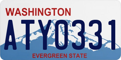 WA license plate ATY0331