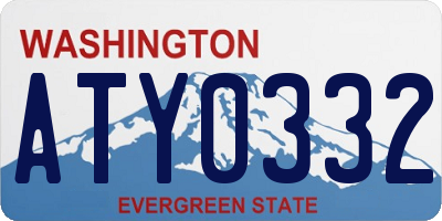 WA license plate ATY0332