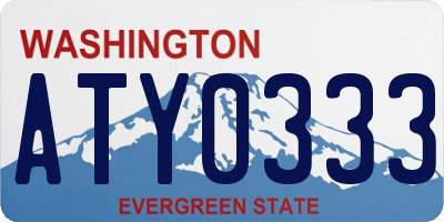 WA license plate ATY0333