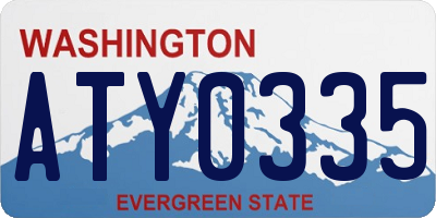 WA license plate ATY0335