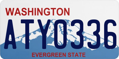 WA license plate ATY0336