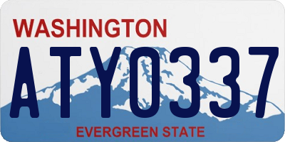 WA license plate ATY0337