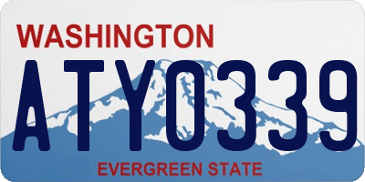 WA license plate ATY0339