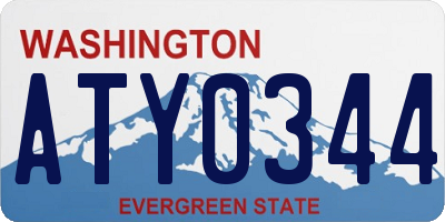 WA license plate ATY0344