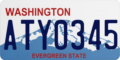 WA license plate ATY0345