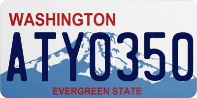 WA license plate ATY0350