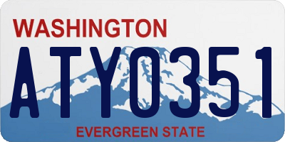 WA license plate ATY0351