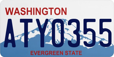 WA license plate ATY0355