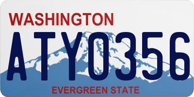 WA license plate ATY0356