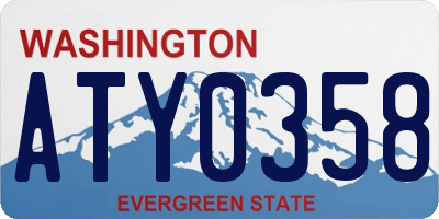 WA license plate ATY0358