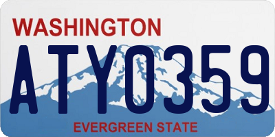 WA license plate ATY0359