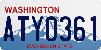 WA license plate ATY0361