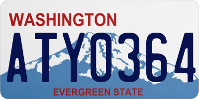 WA license plate ATY0364