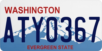 WA license plate ATY0367
