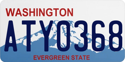 WA license plate ATY0368