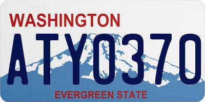 WA license plate ATY0370