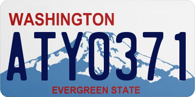 WA license plate ATY0371
