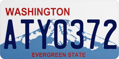 WA license plate ATY0372