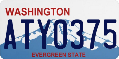 WA license plate ATY0375
