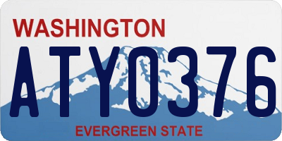 WA license plate ATY0376