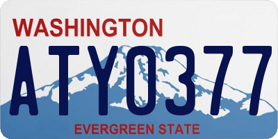 WA license plate ATY0377